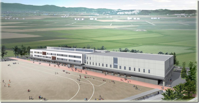 とうべつ学園校舎全景