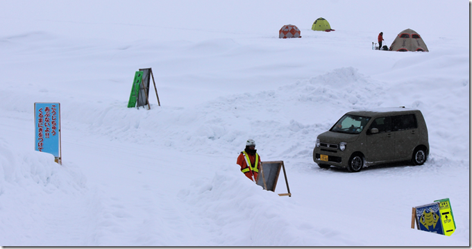 ワカサギ釣りと工事