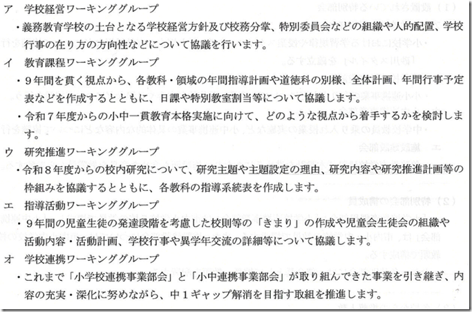 部会名称と役割